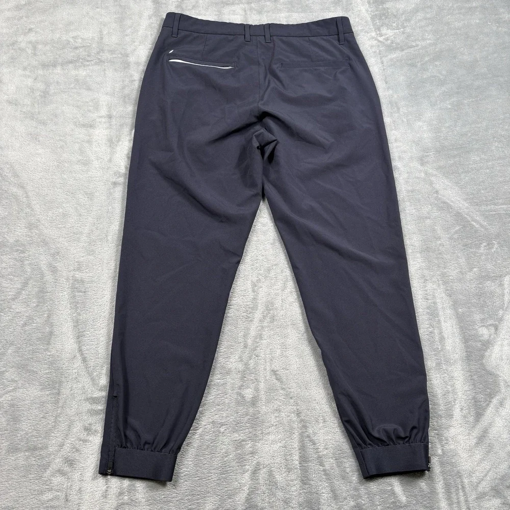 PRIMO Pants Mens 32 Short Blue Golf Jogger Stretch Zip Ankle Cuff Tapered Leg